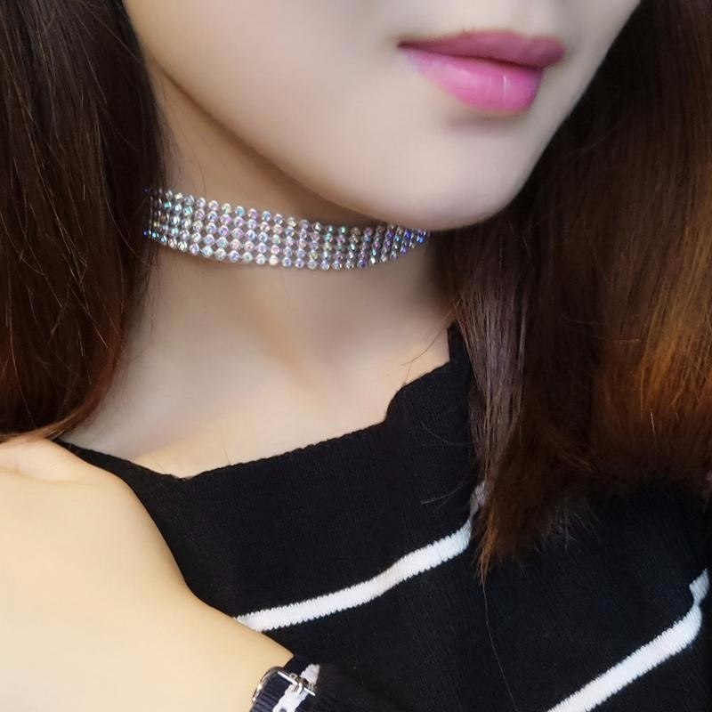Elegant Rhinestone Choker for Women | Clear Crystal Wedding & Prom Necklace LONDYN UPBRINGING