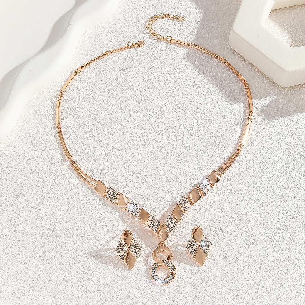 Affordable Zinc Alloy Necklace and Earrings Set | Women's Fashion Jewelry Suite LONDYN UPBRINGING