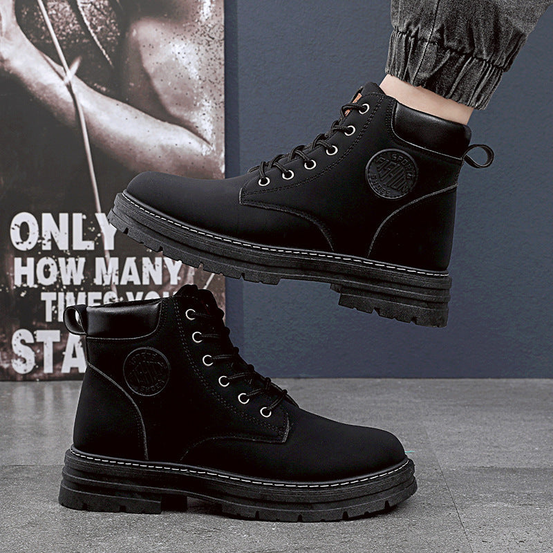 Men’s Winter Boots – Chunky Mid-Heel Fashion Ankle Boots for Style & Warmth LONDYN UPBRINGING