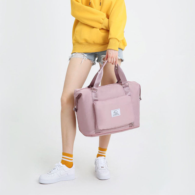 Folding Travel Bag for Women – Lightweight Weekender, Gym, and Overnight Shoulder Handbag Backpack LONDYN UPBRINGING