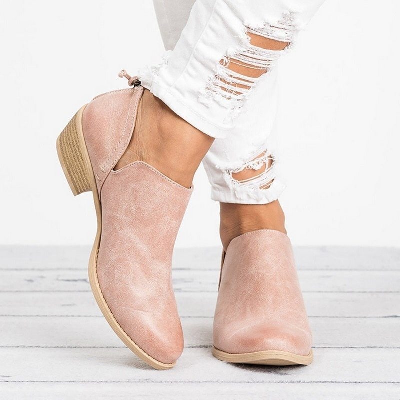 Autumn Retro High Heel Ankle Boots for Women LONDYN UPBRINGING