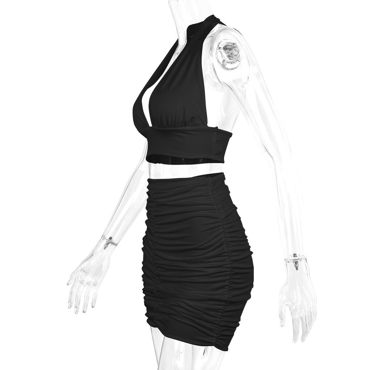 Sexy Suspender Satin Dress for Women | Elegant Slim Strap Backless Lace-Up A-Line LONDYN UPBRINGING