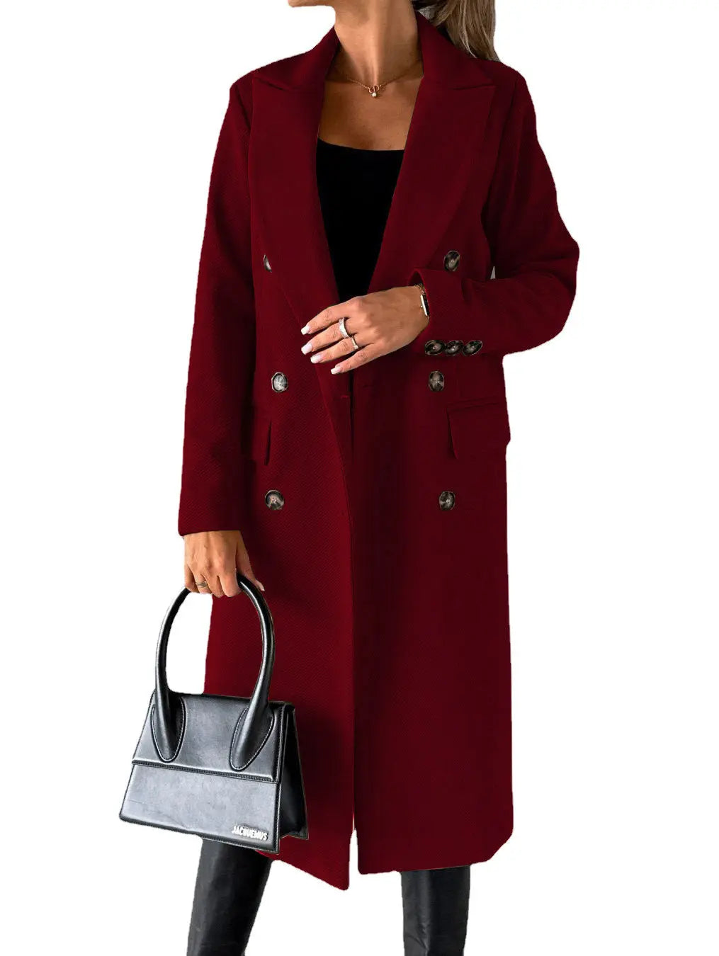 Women's Double-Breasted Long Lapel Coat LONDYN UPBRINGING