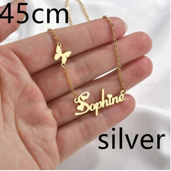 Custom Name Necklace | Personalized Alloy Metal Pendant with Fascinating Font LONDYN UPBRINGING