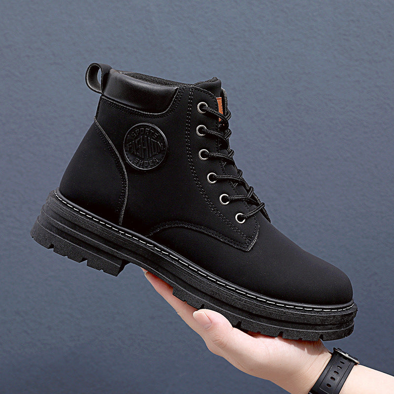 Men’s Winter Boots – Chunky Mid-Heel Fashion Ankle Boots for Style & Warmth LONDYN UPBRINGING