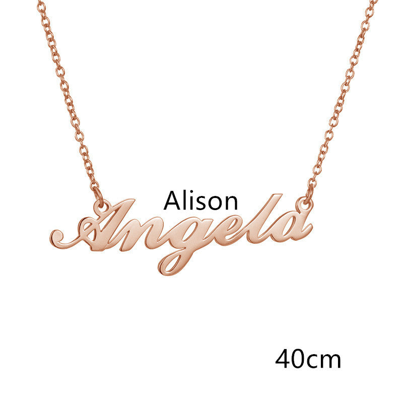 Custom Name Necklace | Personalized Alloy Metal Pendant with Fascinating Font LONDYN UPBRINGING