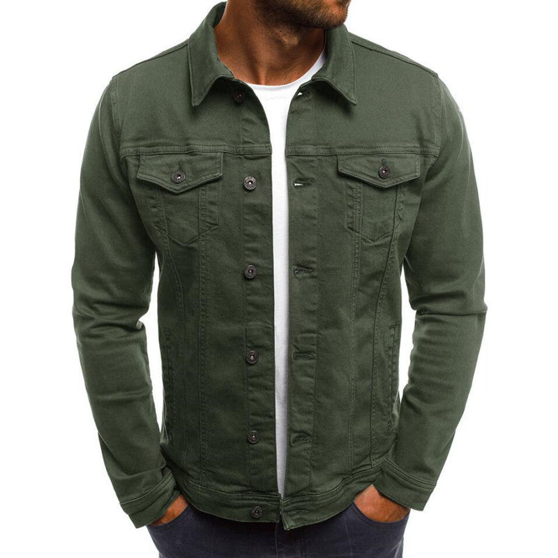 Men’s Casual Denim Button Jacket – Stylish Long-Sleeve Shirt Coat for Everyday Wear LONDYN UPBRINGING