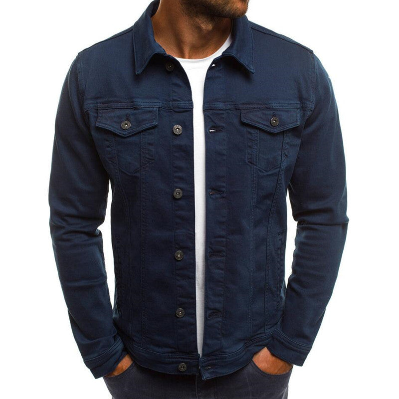 Men’s Casual Denim Button Jacket – Stylish Long-Sleeve Shirt Coat for Everyday Wear LONDYN UPBRINGING