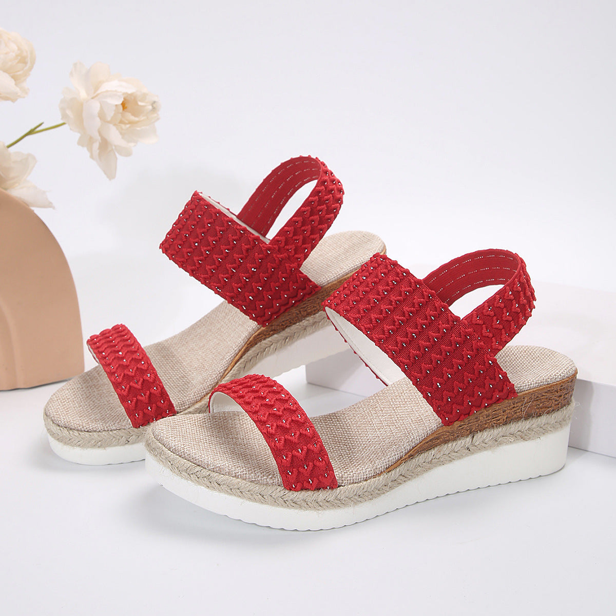 Summer Wedge Sandals for Women: Comfortable Peep-Toe Heels & Espadrilles LONDYN UPBRINGING