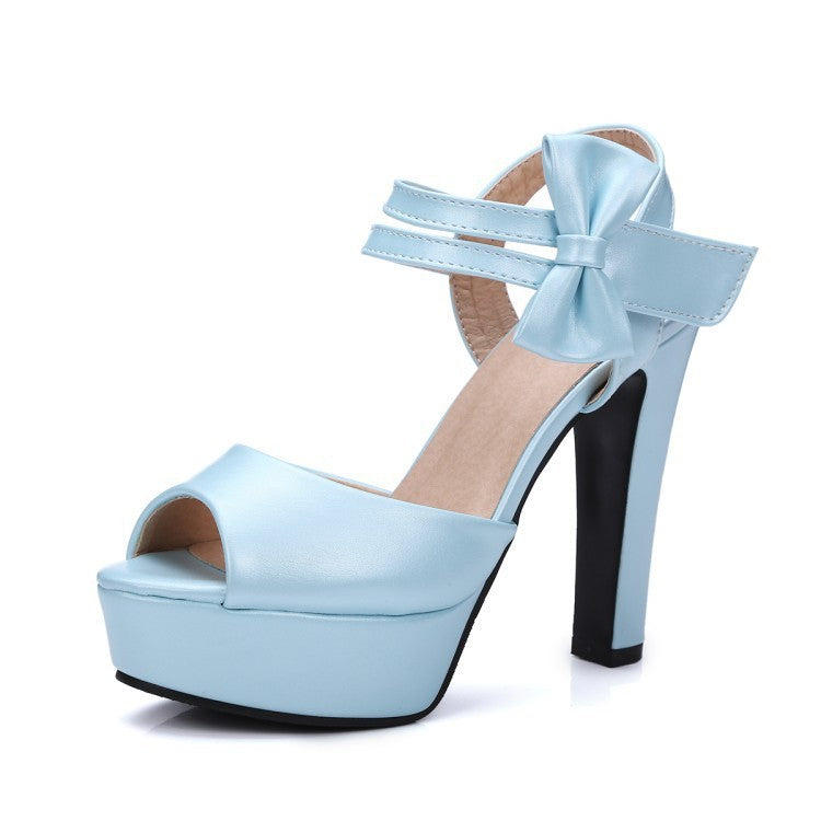 Women's Super High Block Heel Sandals: Chunky Platform Ultra Tall Heels LONDYN UPBRINGING