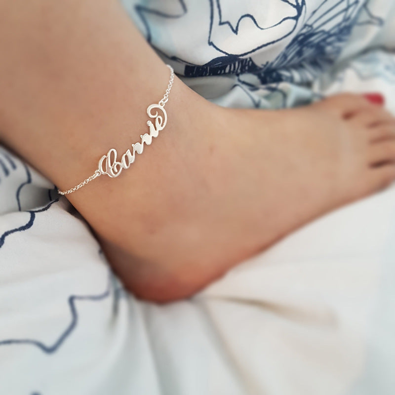 Personalized Letter Chain Set: Necklace & Anklet (Custom A-Z Initial LONDYN UPBRINGING
