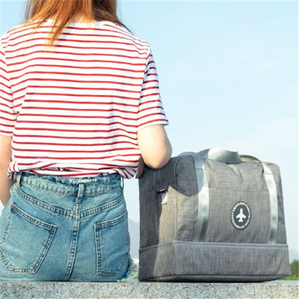 Dry and Wet Separation Travel Bag for Women – Large Capacity Fitness Duffle with Shoe Compartment & Storage Pouch LONDYN UPBRINGING