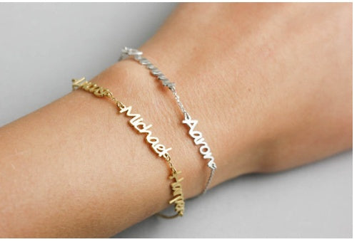 Personalized Name Bracelet: Custom Engraved Stainless Steel DIY Jewelry LONDYN UPBRINGING