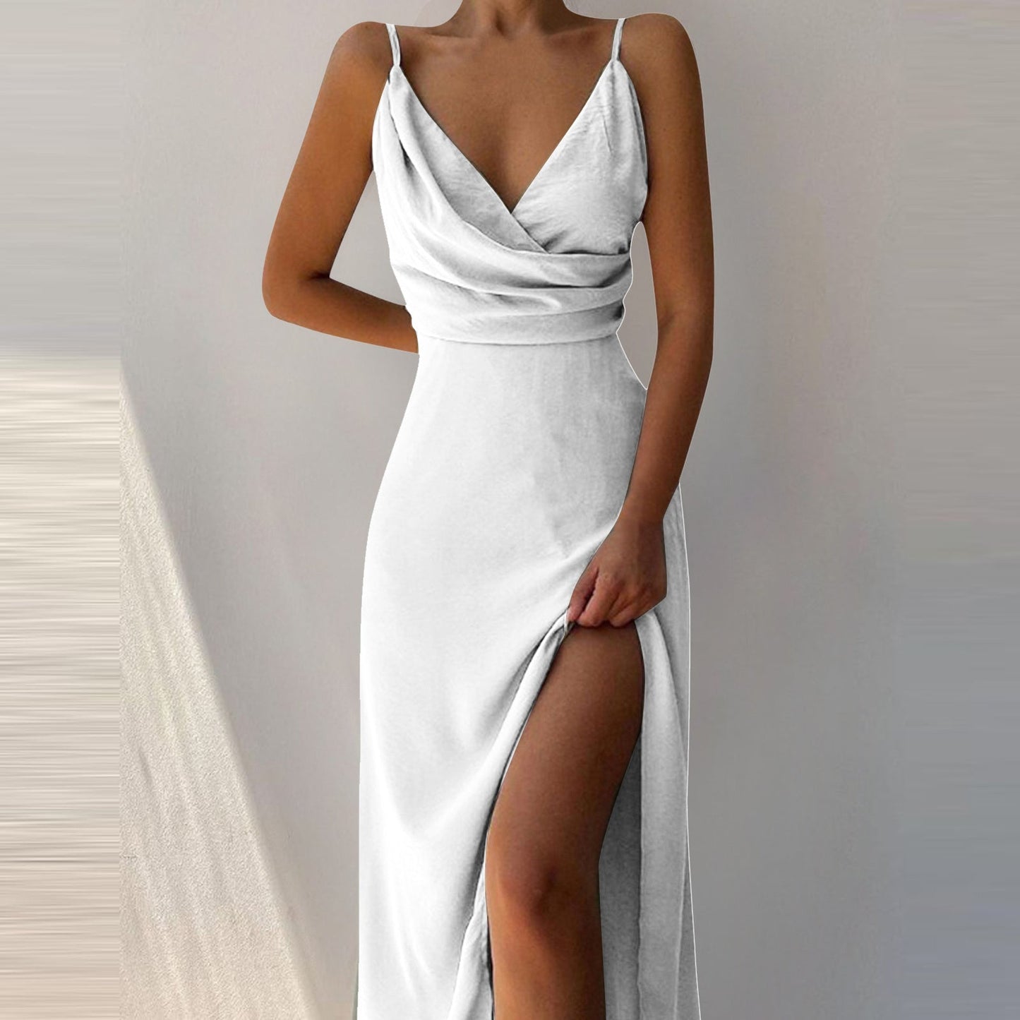 Women's V-Neck Slit Sling Dress | Sexy Summer Bodycon Slip Dress LONDYN UPBRINGING