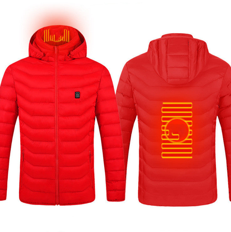 Men’s USB Heated Jacket – Electric Cotton Thermal Coat with Heating Vest for Winter Warmth & Outdoor Comfort LONDYN UPBRINGING