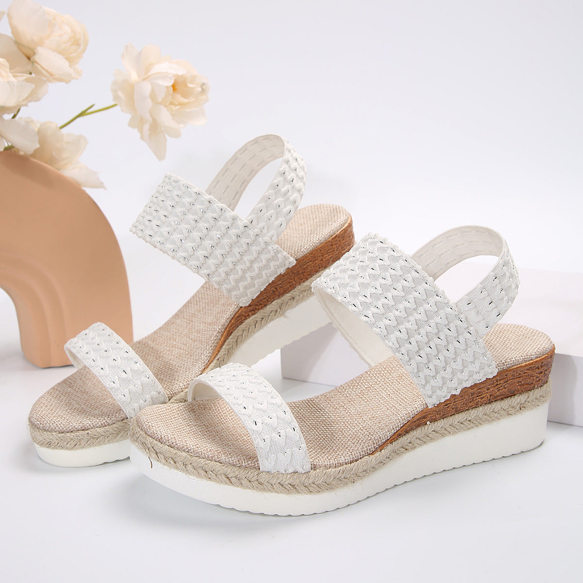 Summer Wedge Sandals for Women: Comfortable Peep-Toe Heels & Espadrilles LONDYN UPBRINGING