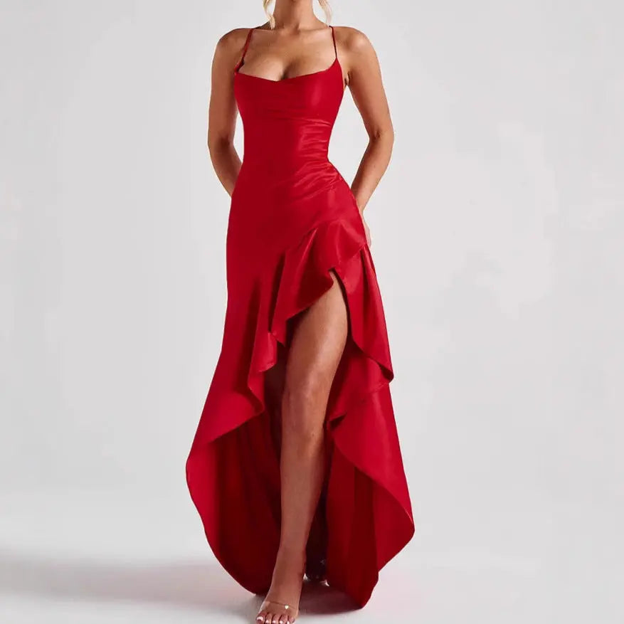Grace Backless Ruffle Maxi Dress | Summer Evening & Party Elegance LONDYN UPBRINGING