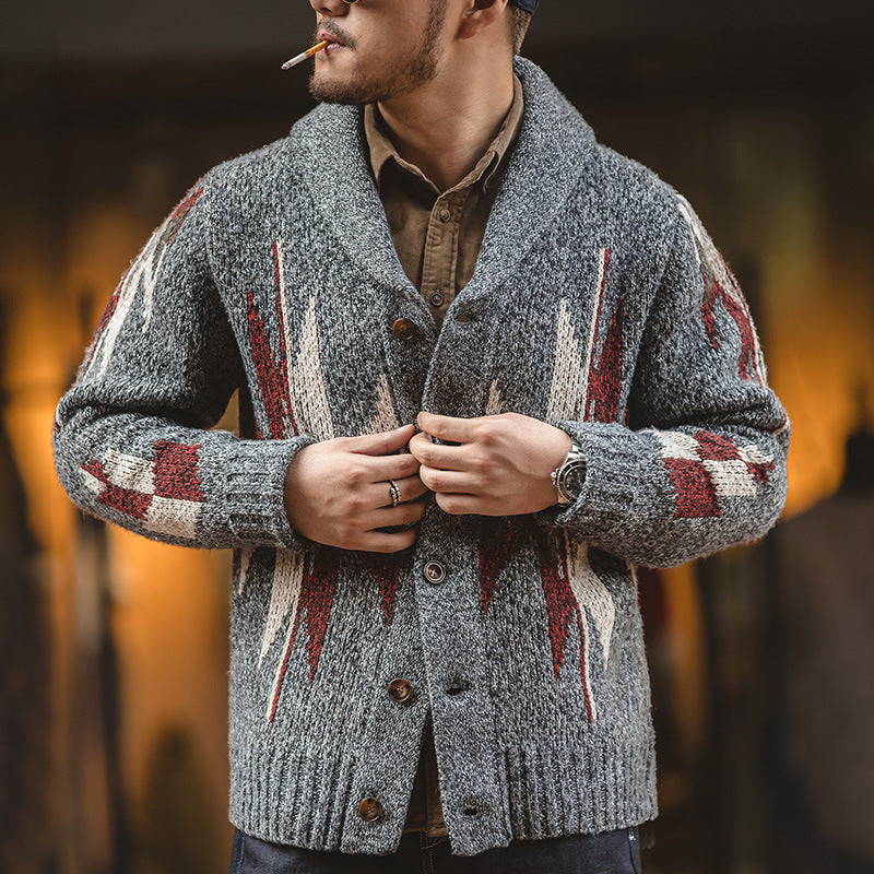 Men’s Thick Sweater Jacket – Warm Lapel Outerwear for Stylish & Comfortable Cold-Weather Fashion LONDYN UPBRINGING