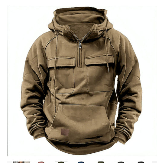 Men’s Zip-Up Hoodie – Casual Drawstring Sweatshirt with Pockets for Sports & Everyday Fashion LONDYN UPBRINGING