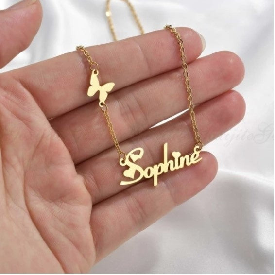 Custom Name Necklace | Personalized Alloy Metal Pendant with Fascinating Font LONDYN UPBRINGING