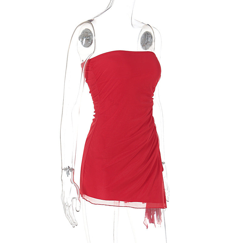 Y2K Fashion Tube-Top Split Dress for Women | Sexy Backless Summer Mini LONDYN UPBRINGING