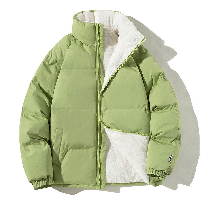 Couples Winter Plush Jacket – Thick Warm Loose Fit Coat with Pockets & Stand-Up Collar for Men & Women LONDYN UPBRINGING