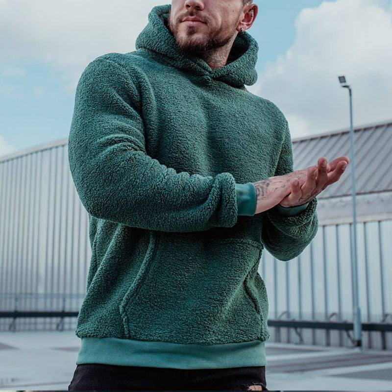 Men’s Plush Hoodie Sweatshirt – Soft Long-Sleeve Pullover with Big Pocket for Cozy Casual Style LONDYN UPBRINGING