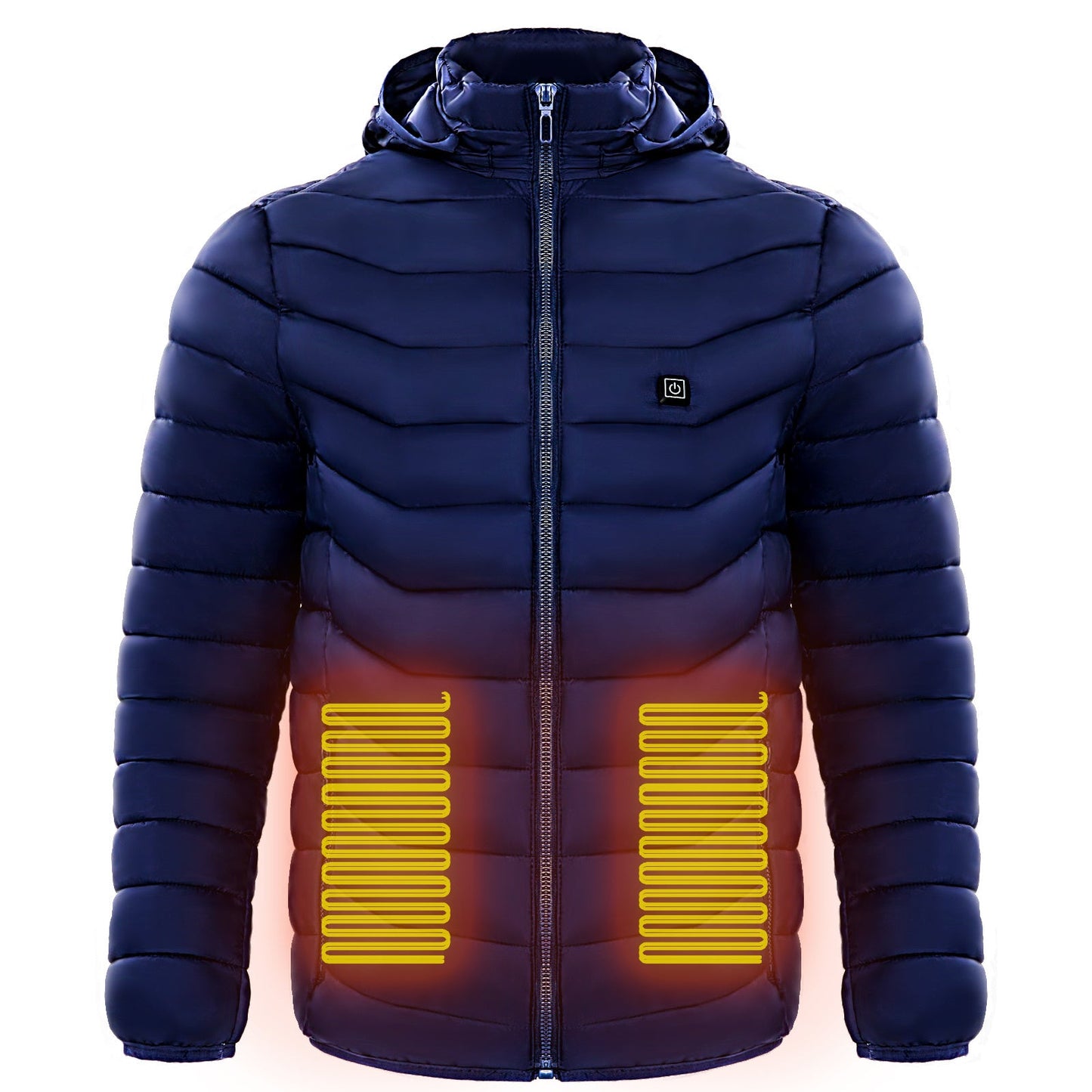 Men's Electric Heated Puffer Coat | 9-Zone | Insulated, Hooded Windbreaker LONDYN UPBRINGING