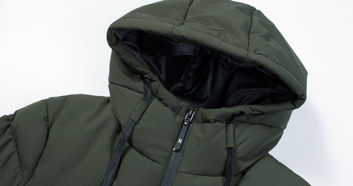 Unisex USB Heated Down Jacket – Smart Electric Cotton Coat with Hood for Winter Outdoor, Hiking & Ski Wear (Up to 7XL) LONDYN UPBRINGING