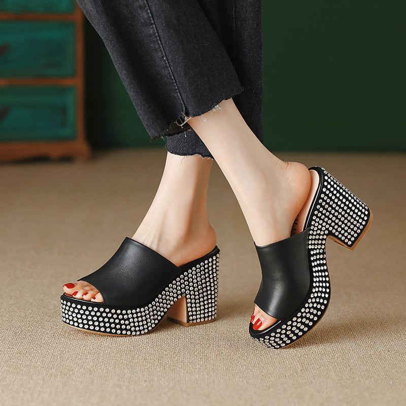 Women's Platform Sandals: High Heel Chunky Block Heels LONDYN UPBRINGING