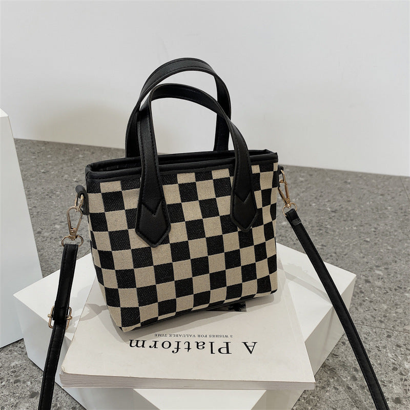 Fashion Houndstooth Shoulder Bag for Women – Stylish Checkerboard Handbag & All-Match Tote Messenger Bag LONDYN UPBRINGING