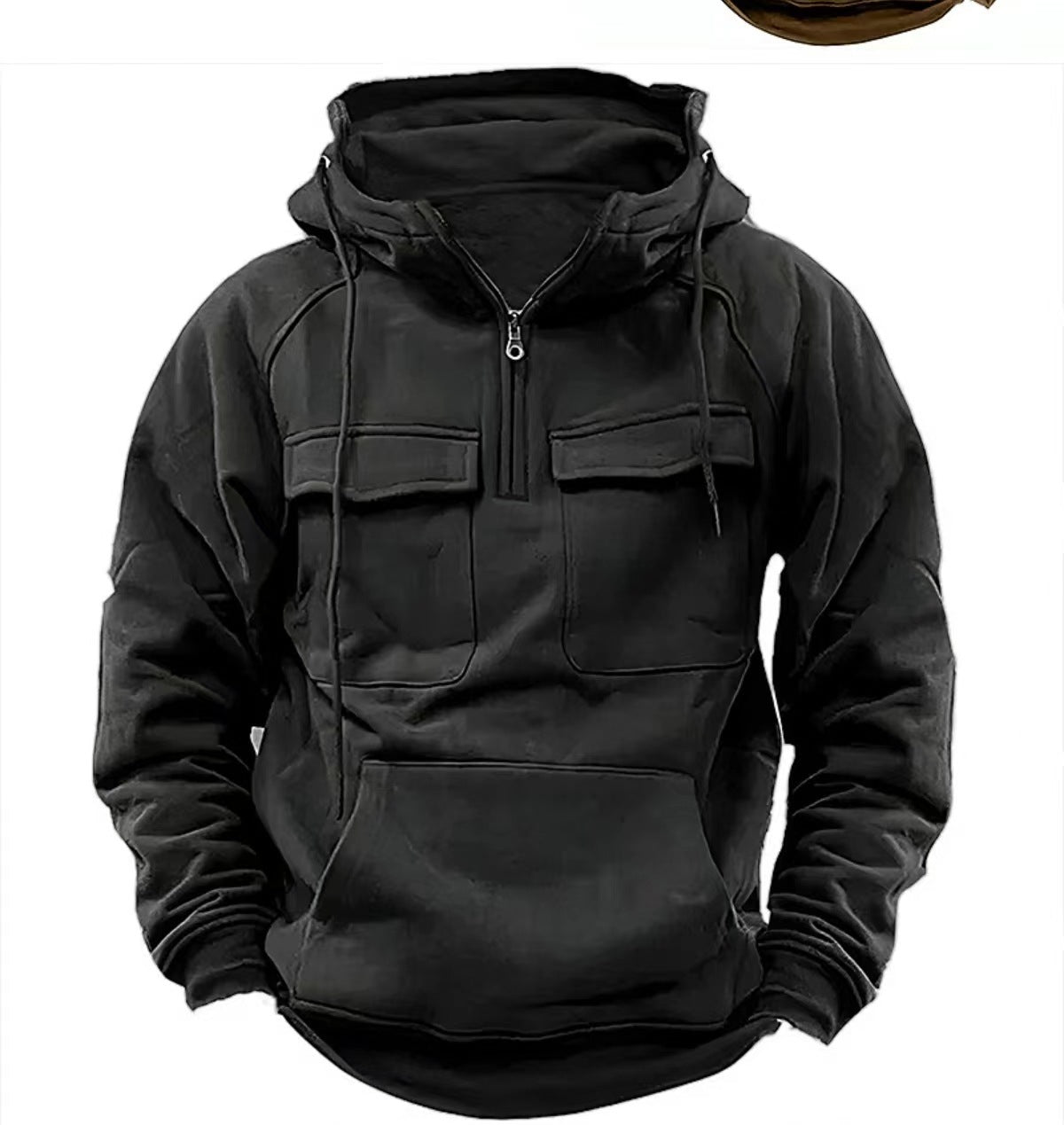 Men’s Zip-Up Hoodie – Casual Drawstring Sweatshirt with Pockets for Sports & Everyday Fashion LONDYN UPBRINGING