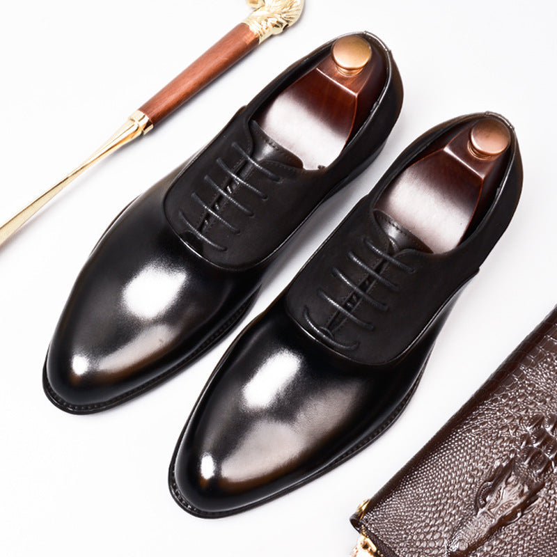 Vintage British Men’s Formal Leather Shoes – Classic Business Dress Shoes for Elegant Style LONDYN UPBRINGING