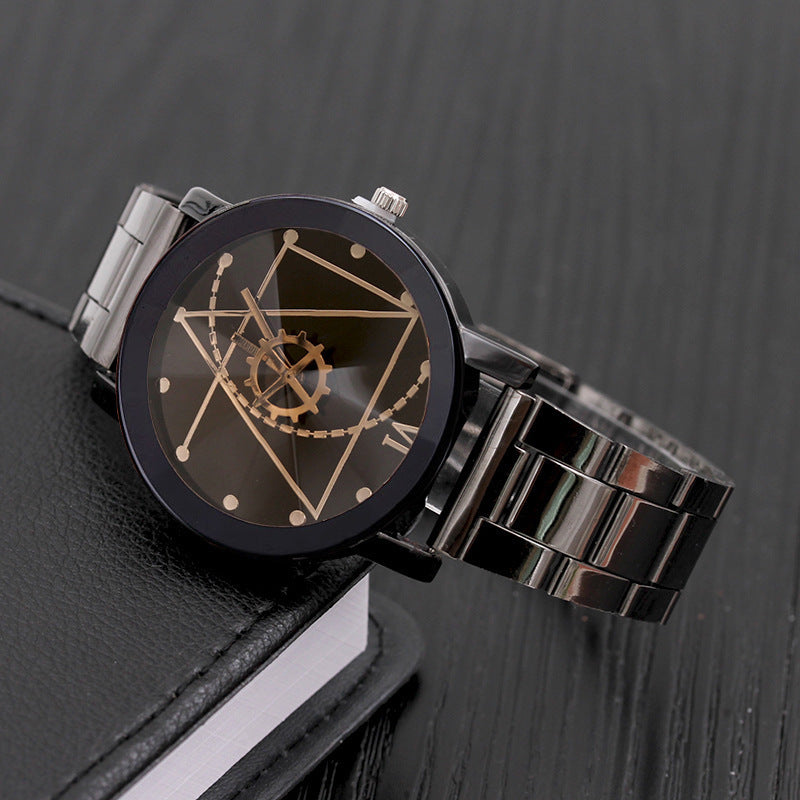 Fashion Gear Compass Watch – Steel Turntable Wristwatch for Men & Women, Perfect Couple Timepiece LONDYN UPBRINGING