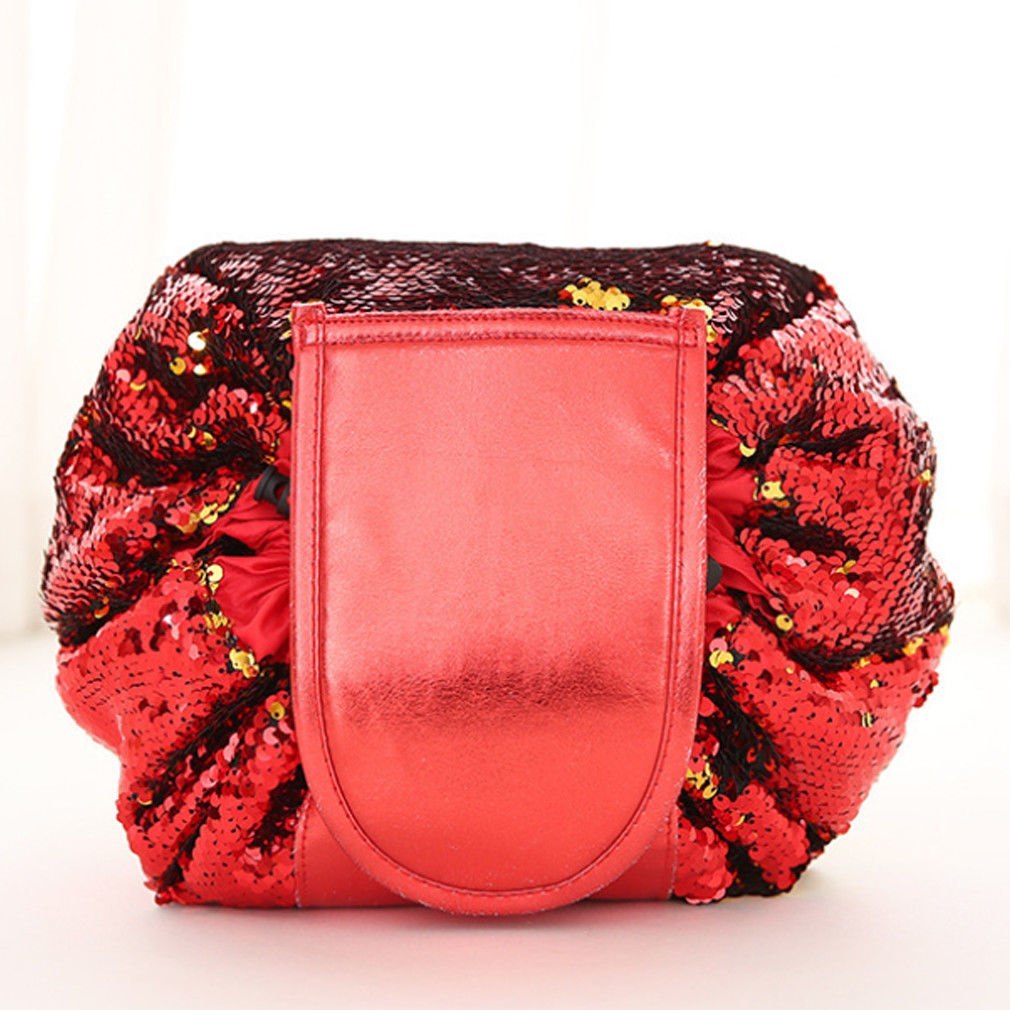 Animal Print Drawstring Cosmetic Bag – Large Capacity Lazy Makeup Storage Organizer for Travel LONDYN UPBRINGING