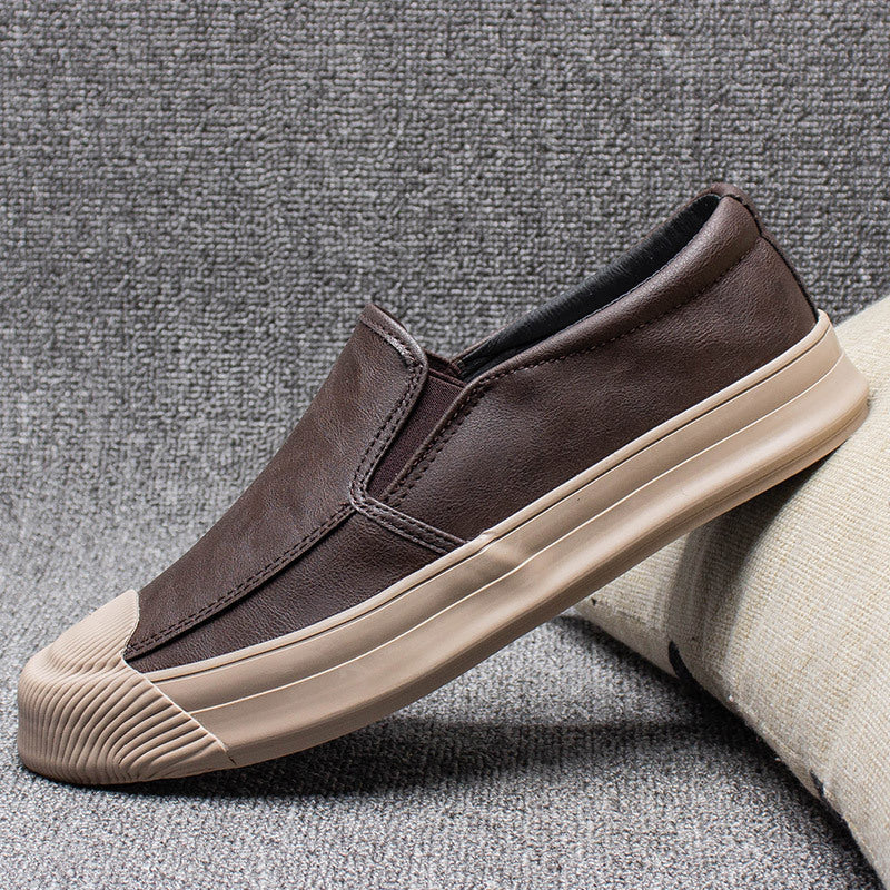 Men’s Casual Leather Rubber Shoes – Comfortable Everyday Slip-Resistant Footwear for Work & Leisure LONDYN UPBRINGING