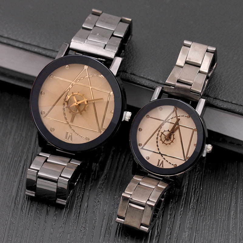 Fashion Gear Compass Watch – Steel Turntable Wristwatch for Men & Women, Perfect Couple Timepiece LONDYN UPBRINGING