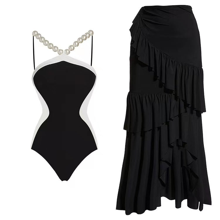 Women's All-Match Simple Swimsuit Dress - One-Piece, Modest & Versatile LONDYN UPBRINGING