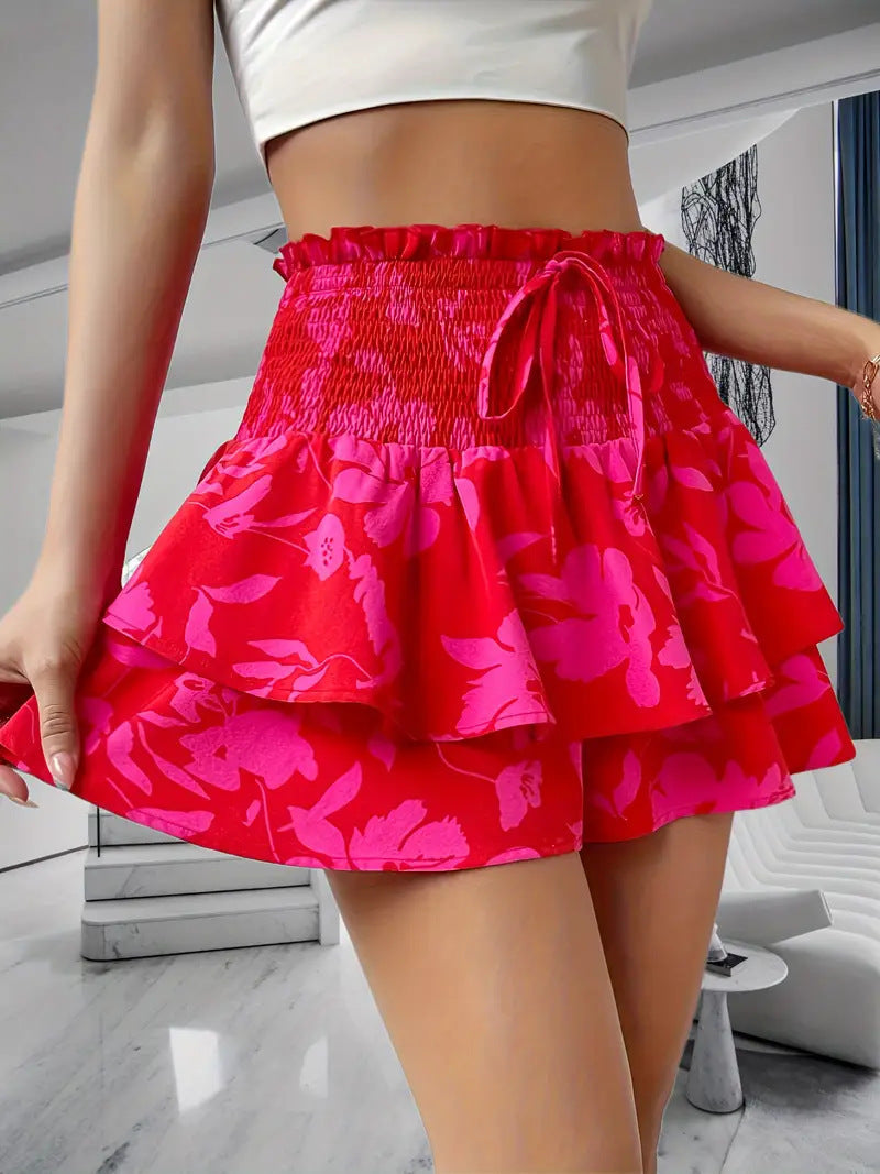 Women's Bohemian Floral Print Mini Dress - All-Match Casual Flowy Short Skirt LONDYN UPBRINGING