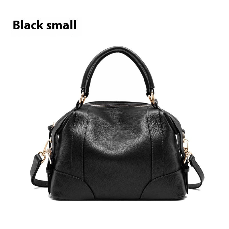 European & American Style Cowhide Leather Handbag for Women – Luxury Top Layer Genuine Leather Tote LONDYN UPBRINGING