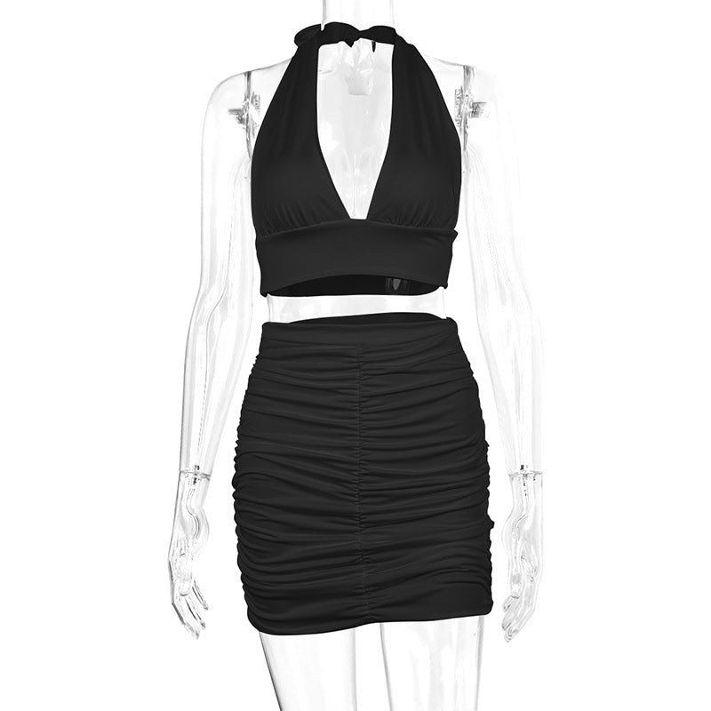 Sexy Suspender Satin Dress for Women | Elegant Slim Strap Backless Lace-Up A-Line LONDYN UPBRINGING