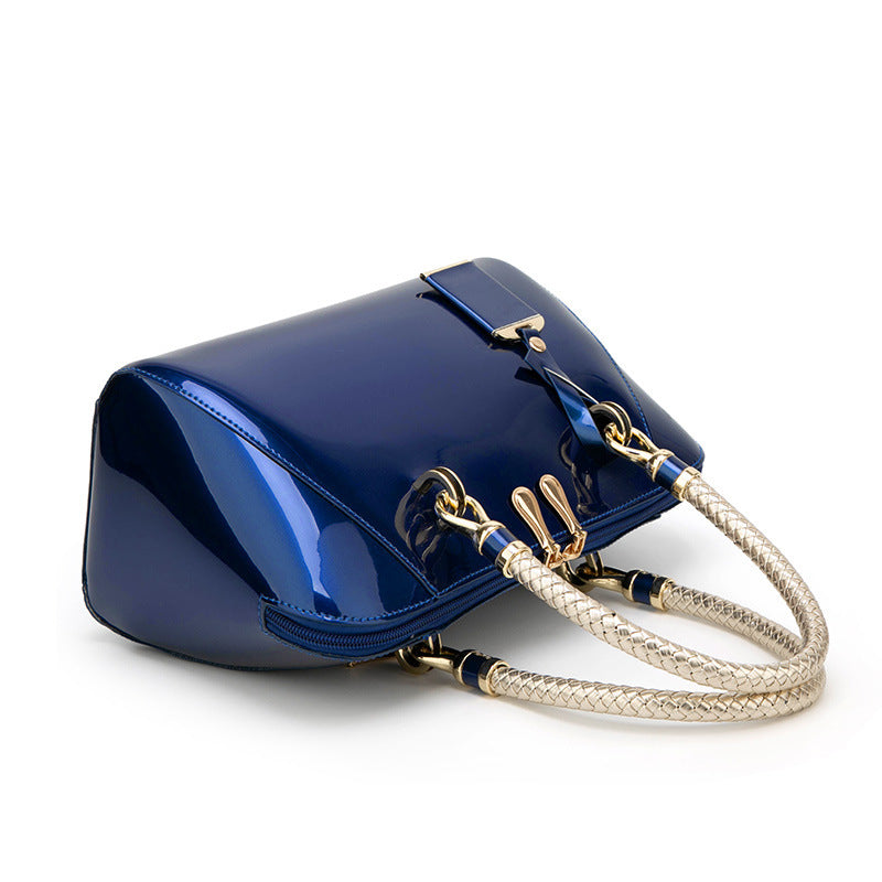 Shiny Patent Leather Handbag for Women – Fashion One-Shoulder & Crossbody Bag LONDYN UPBRINGING