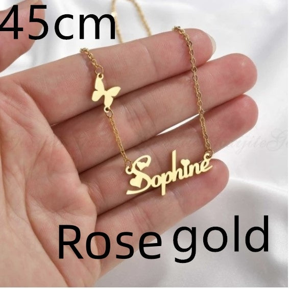 Custom Name Necklace | Personalized Alloy Metal Pendant with Fascinating Font LONDYN UPBRINGING