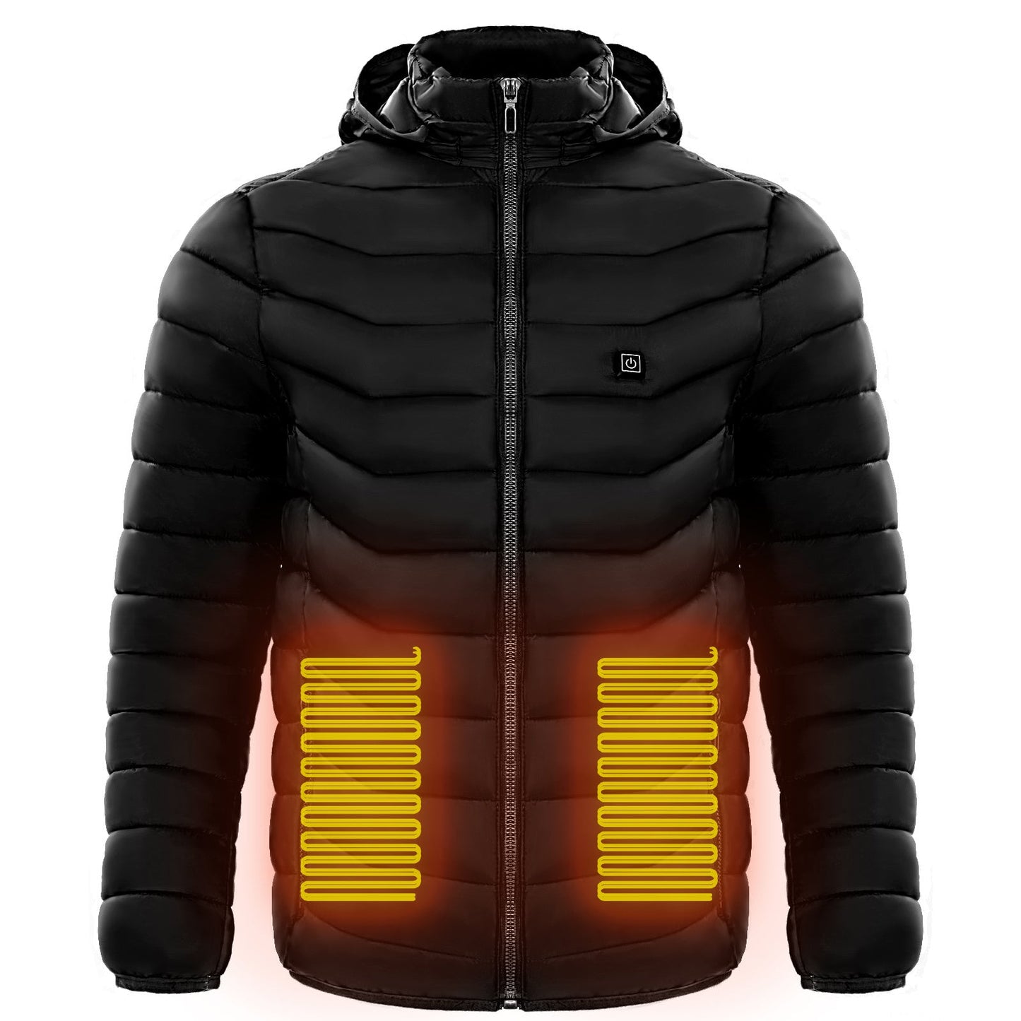 Men's Electric Heated Puffer Coat | 9-Zone | Insulated, Hooded Windbreaker LONDYN UPBRINGING