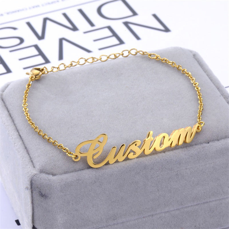 Personalized Name Bracelet: Custom Engraved Stainless Steel DIY Jewelry LONDYN UPBRINGING