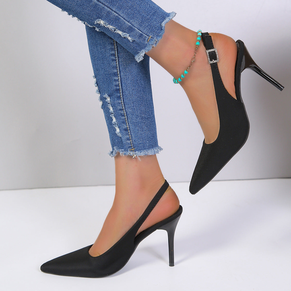 Women's Buckle Stiletto Heels | Pointed Toe Summer Sandals LONDYN UPBRINGING