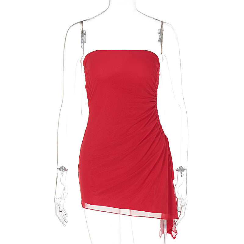 Y2K Fashion Tube-Top Split Dress for Women | Sexy Backless Summer Mini LONDYN UPBRINGING