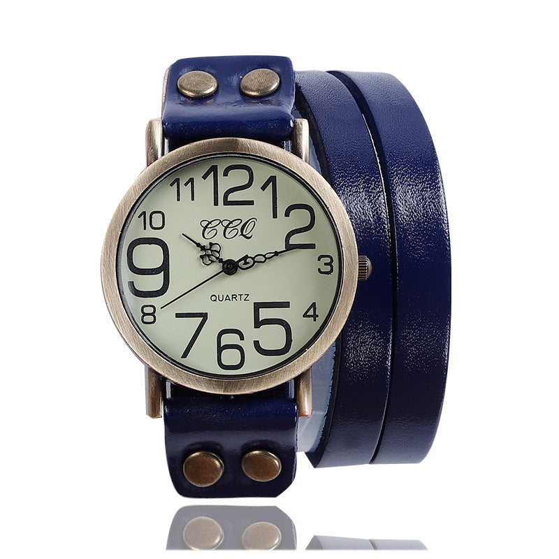 Retro Three-Circle Watch – Casual Vintage Style Wristwatch for Men & Women LONDYN UPBRINGING