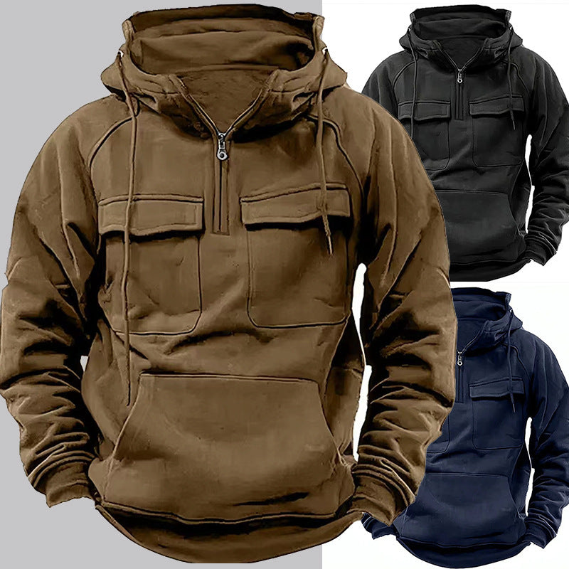 Men’s Zip-Up Hoodie – Casual Drawstring Sweatshirt with Pockets for Sports & Everyday Fashion LONDYN UPBRINGING