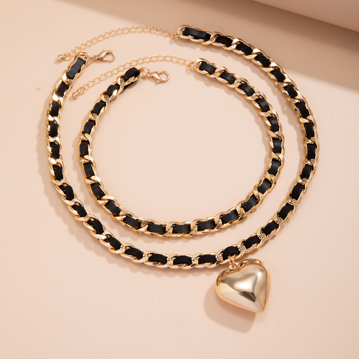 Big Love Double-layer Chains Design Necklace Women Street Punk Style Necklace Fashion Jewelry LONDYN UPBRINGING